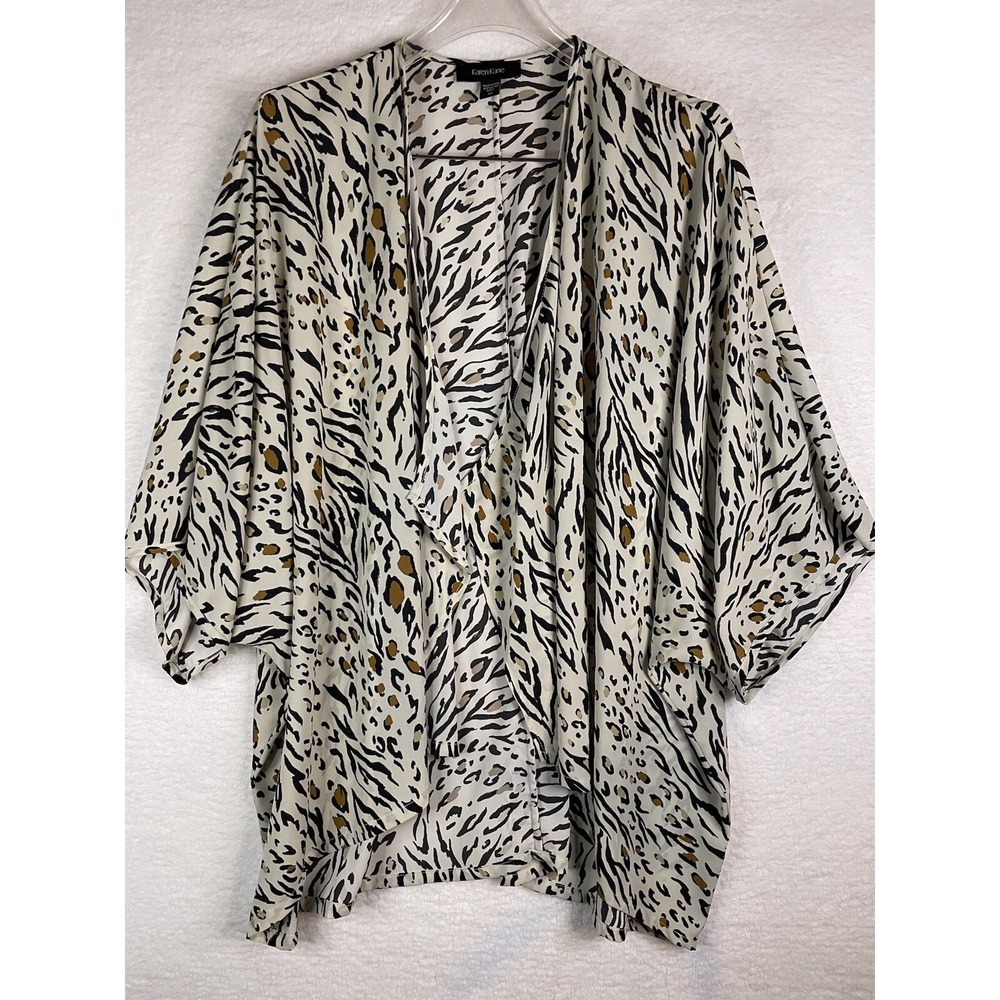 Karen Kane Womens size Medium Sheer Drape Front Blouse / Beach Cover Up